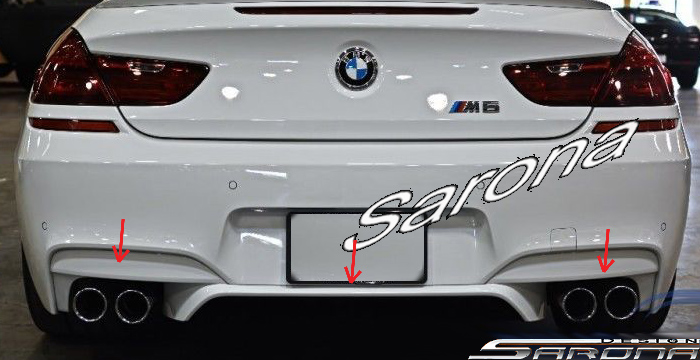 Custom BMW 6 Series  Coupe, Convertible & Sedan Rear Add-on Lip (2011 - 2016) - $480.00 (Part #BM-032-RA)